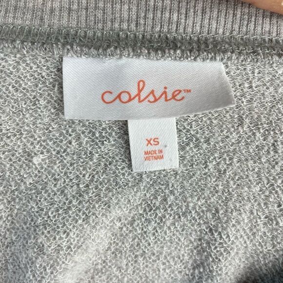 Colsie Cut Off Cropped Leopard Print Sweatshirt Size XS EUC - Picture 6 of 7